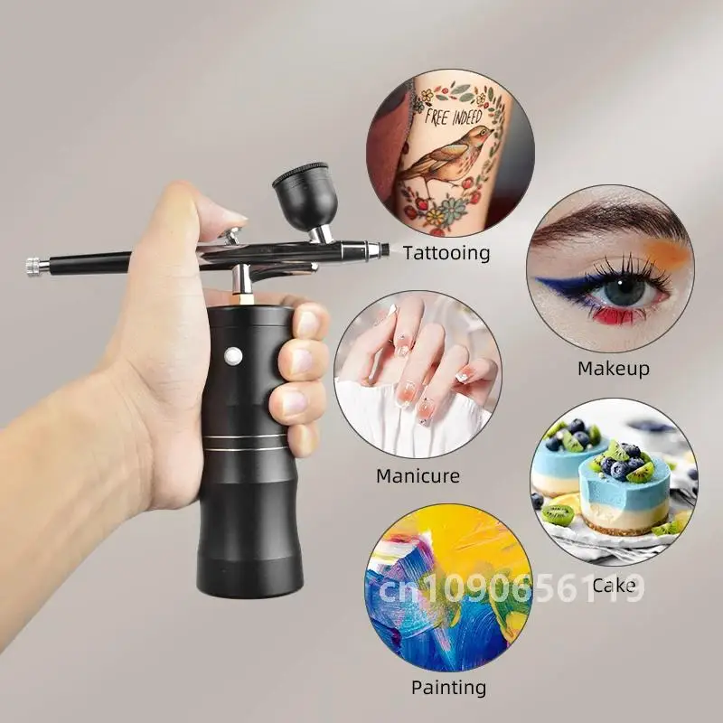 Nail Airbrush Air Compressor Cake Painting Craft Coloring Hair Dyeing Tattoo Makeup Spray Gun Water Skin Hydrating Nano Sprayer