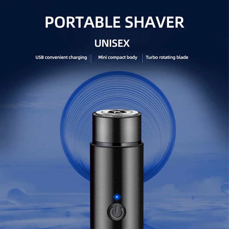Mini Portable Rechargeable Electric Shaver Micro USB Fast Charge LED Display Facial Razor Daily Personal Grooming Care Accessory