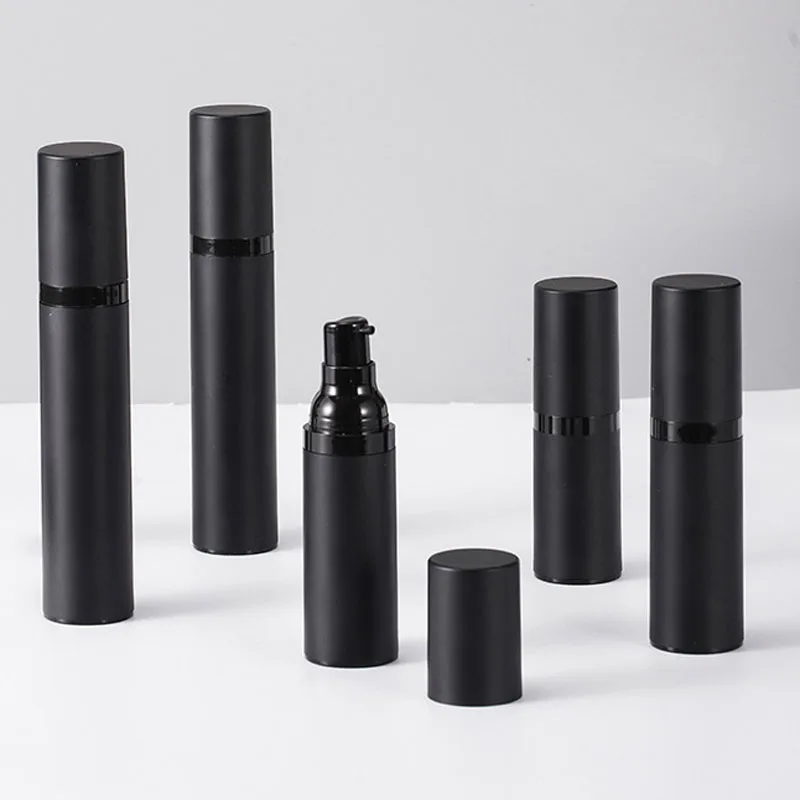 

15ml30ml50ml airless bottle black pump lotion emulsion serum foundation moisture toner sport removal skin care packing