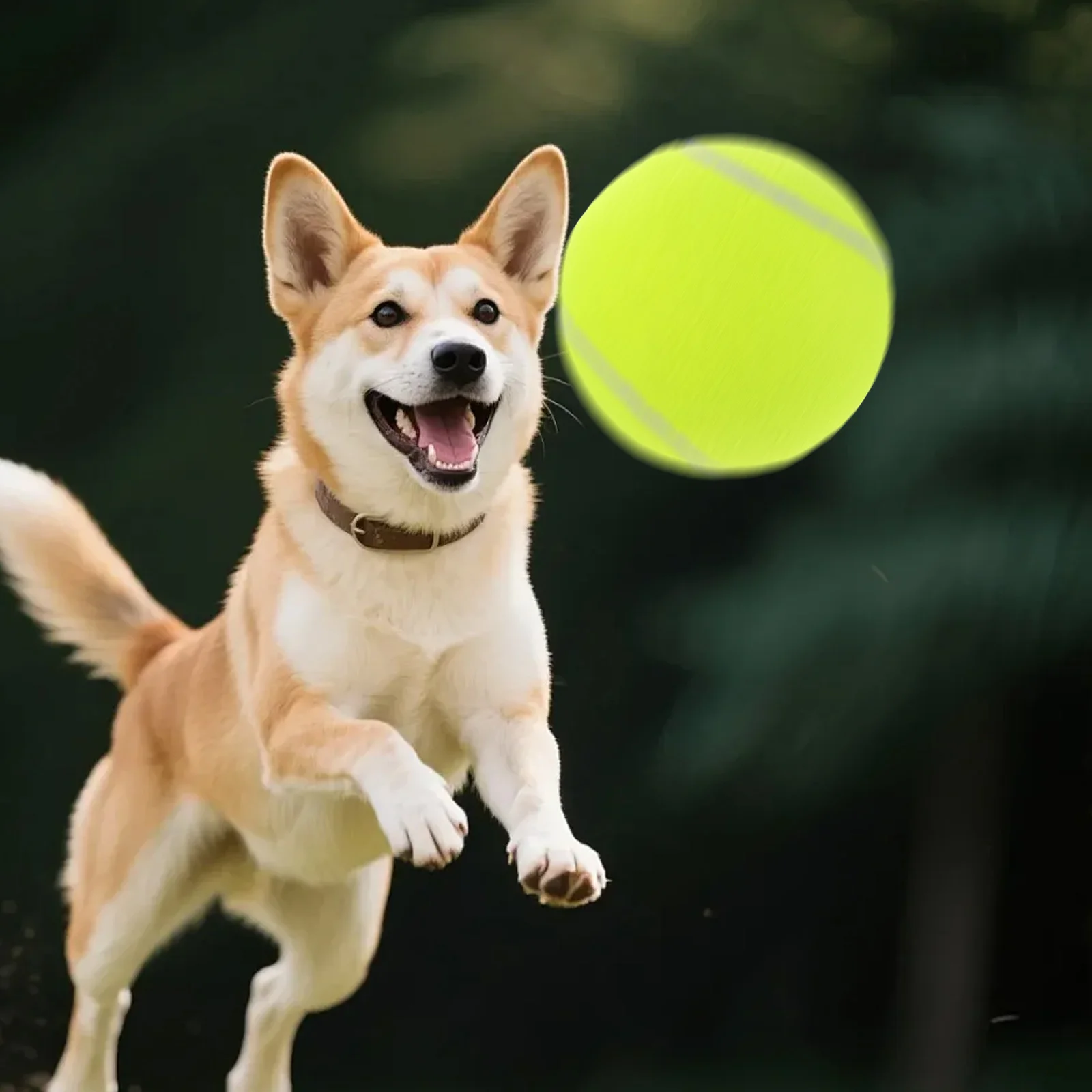 

Inflatable Tennis Ball for Large Dogs 24cm Big Dog Exercise Ball for Training Outdoor Fetch Interactive Dog Balls