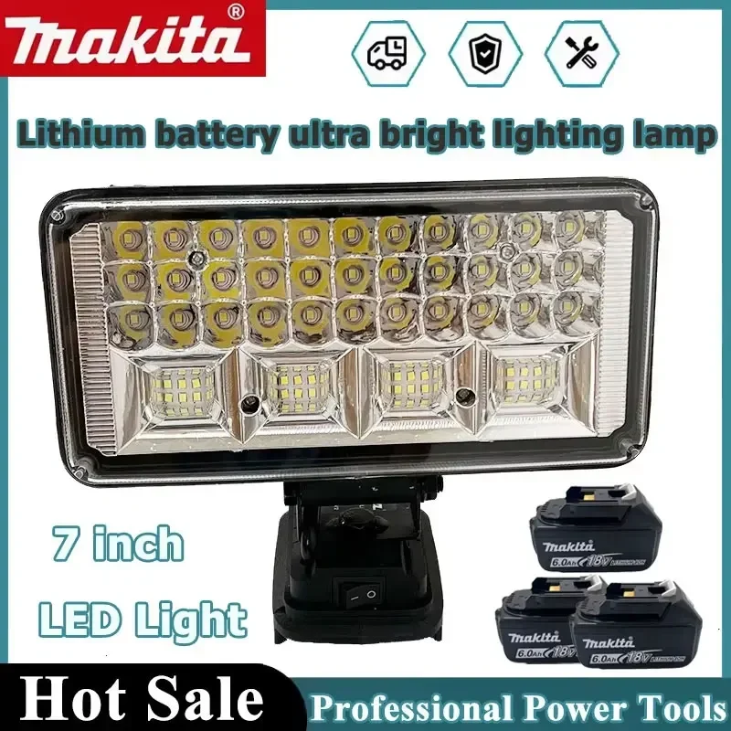 

Беспроводной фонарь Makita 7 дюймов, аккумулятор Li-ion BL1430 BL1830, светодиодный рабочий фонарь, аварийный светильник, фонарь для кемпинга, для Makita 18В