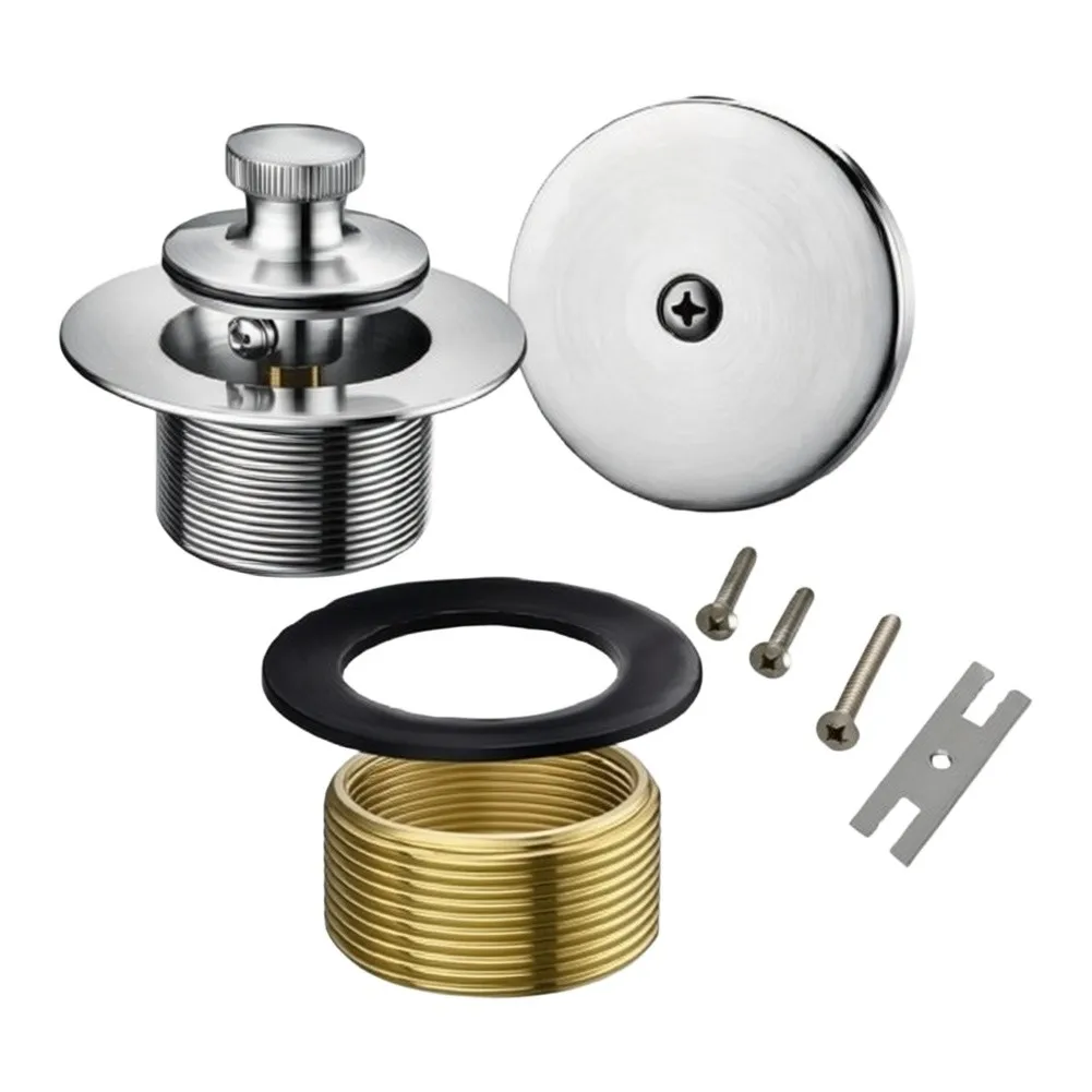 Bathroom Plumbing Spare Part Lift N Turn Bathtub Drain Stopper No Overflow Thread Tub Drain Replacement For Home Tub Sink Repair