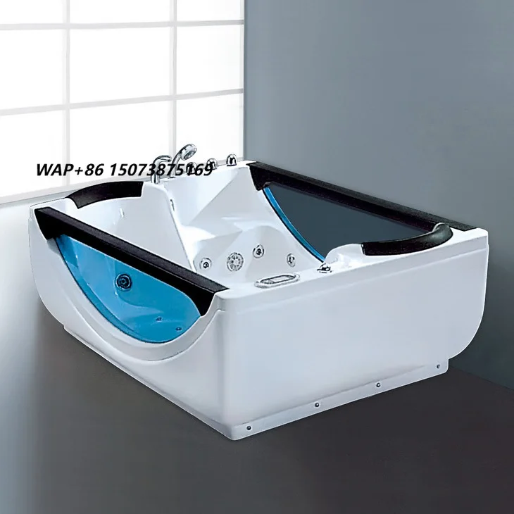 Courtyard Acrylic Electronic Corner Spa Massage Bathtub whirlpool Bath Tub for Bathroom and Outdoor