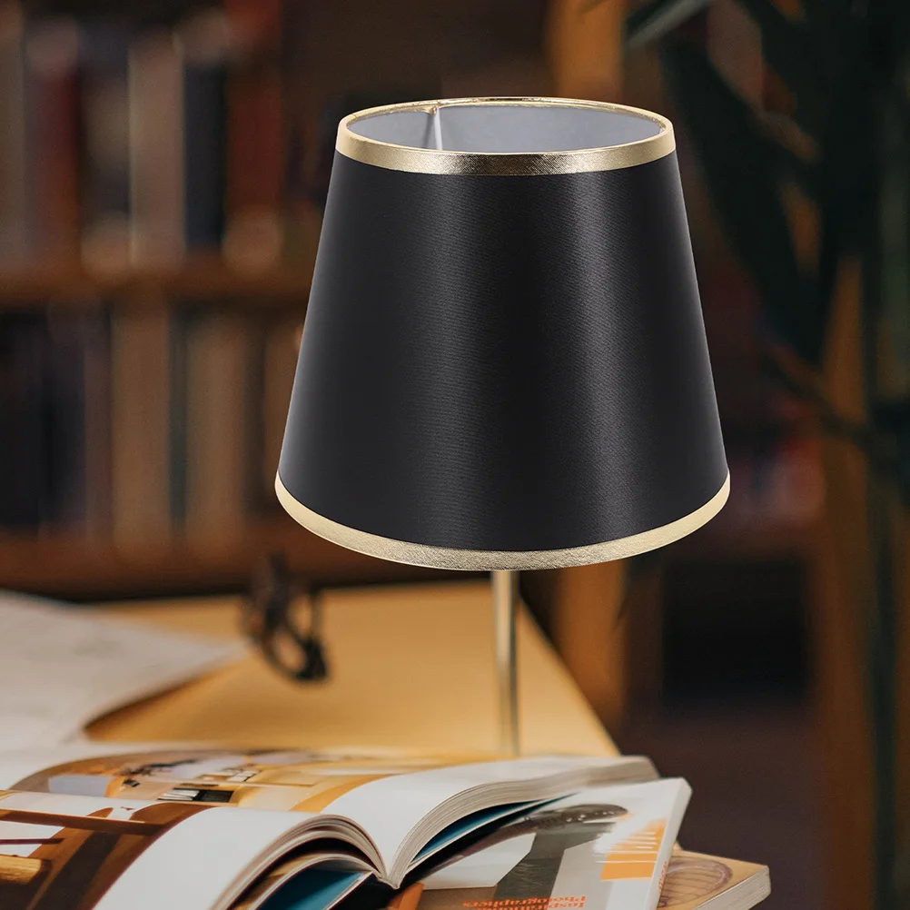 Decorative Circular Lampshade Fabric Table Lamp Cover Easy Install Desk Lampshade for Bedroom Living Room Study