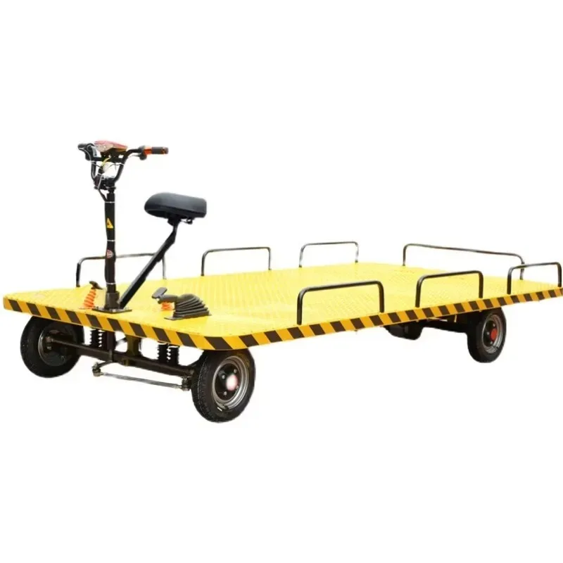 Electric four-wheel flatbed truck, warehouse truck, stall truck, strong load, workshop loading, breeding site