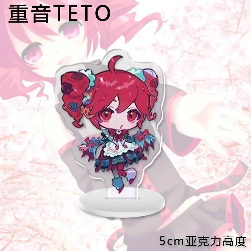 Kasane Teto الاكريليك الدائمة علامة أنيمي الأجهزة الطرفية لطيف الكرتون عيد الميلاد زخرفة الأصالة شخصية قوس أكريليك