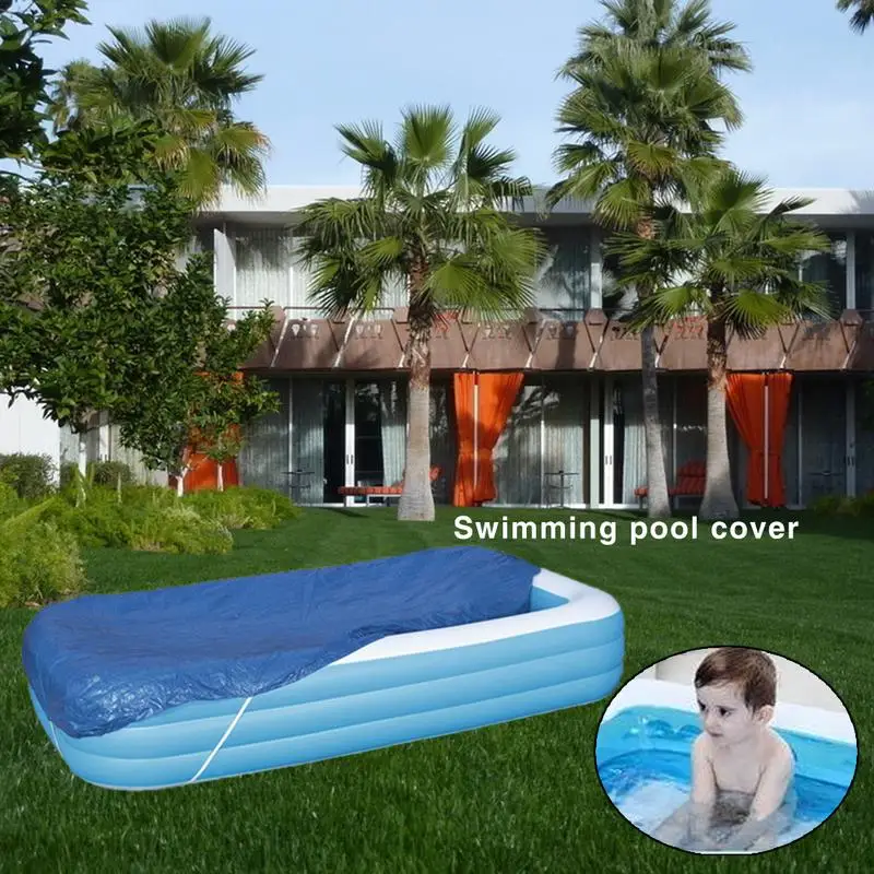 305*183*56CM Square Swimming Pool Cover Dustproof Rainproof Thickened Inflatable Swim Pool Cover Protector Pools Accessory Cover