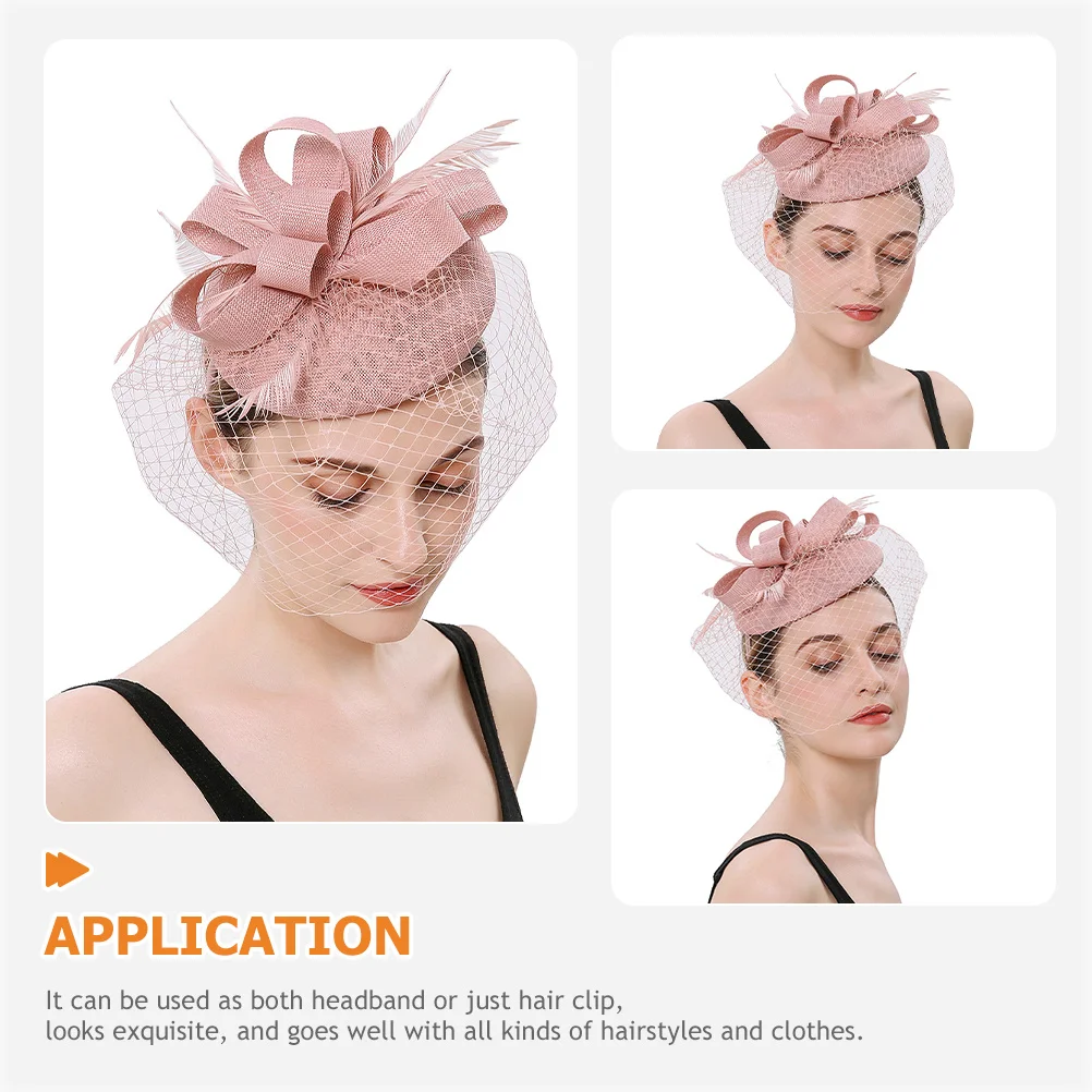 

1 Piece Exquisite Headwear Combines Hair Clip and Headband Mesh Fascinator for Women Party Wedding Photo Shoot Use