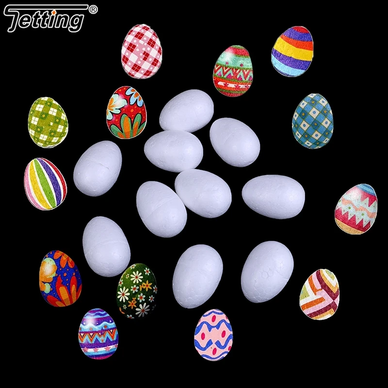 10pcs/set Modelling Polystyrene Styrofoam Foam Egg Ball 3-7cm White Craft For DIY Christmas Day Or Easter Day Decoration