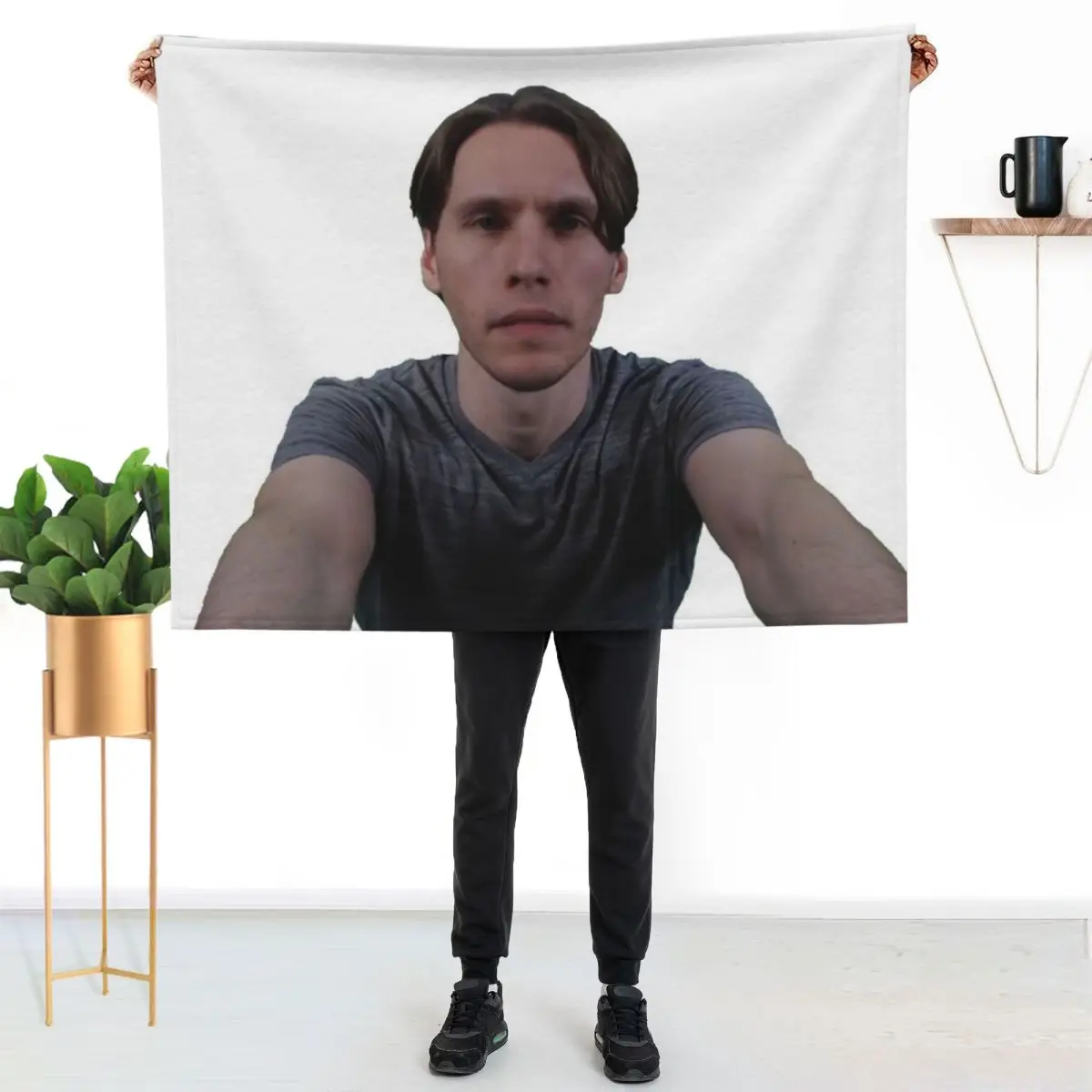 

jerma holds you Throw Blanket Spring Fall Cozy Throw Blanket for Couch