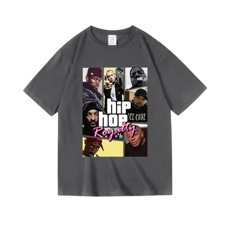 الساحل الغربي الهيب هوب الراب العصابات الموسيقى فضفاض القطن قصير نصف كم تي شيرت الصيف الرجال والنساء شارع العليا رداء علوي غير رسمي Y2k