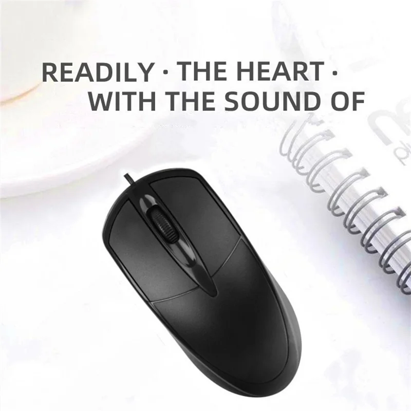 New USB Optical Wired Mouse Laptop Home Office Mouse Anti Slip Roller 3D 1200DPI Game Mause Computer Accessories For PC Desktop