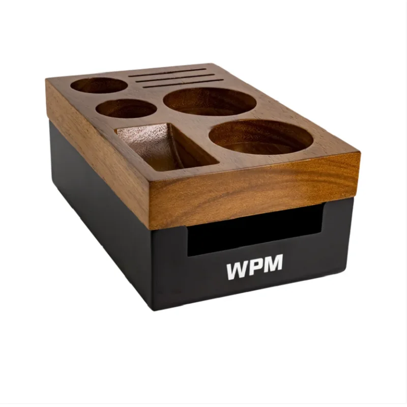 Coffee Machine Accessories WPM Compact Wooden Organiser with Knock Box