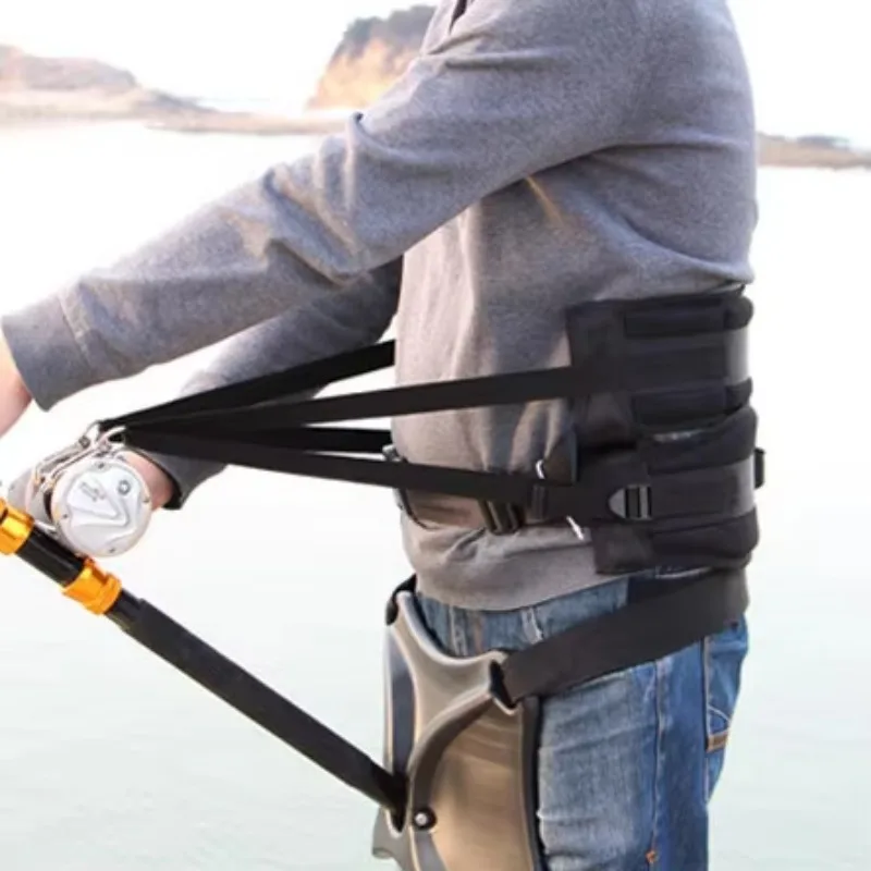 Portable Fishing Battle Belt Light EVA Sea Fishing Belt Black and White Plastic Rod Holder Fixed Seat Belt