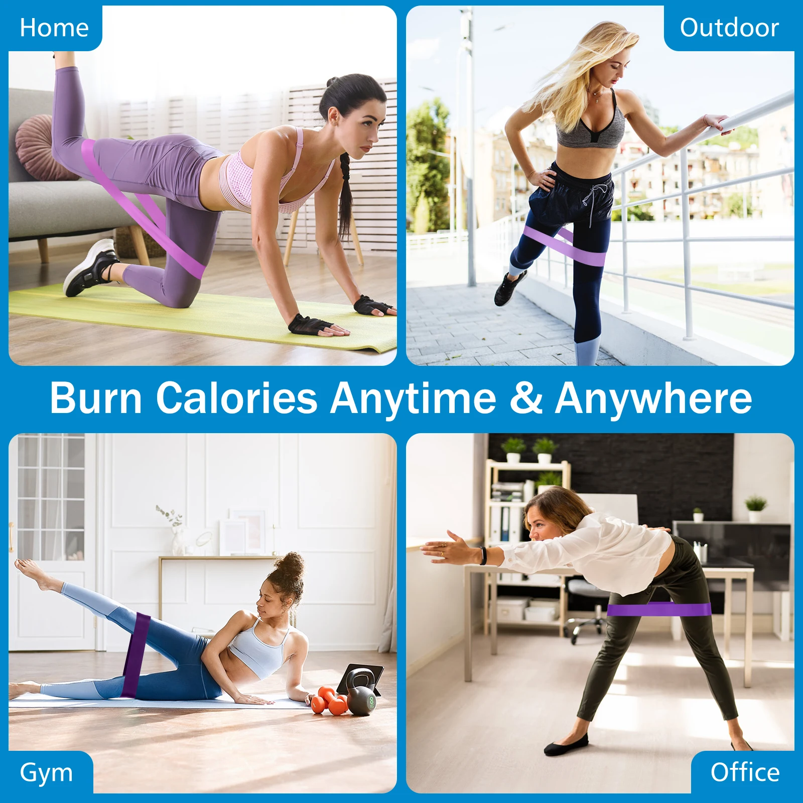 5pcs/lot Sports Yoga Resistance Bands Fitness Pull Belt Suitable for Yoga Strength Training Body Stretching Yoga Exercise Bands