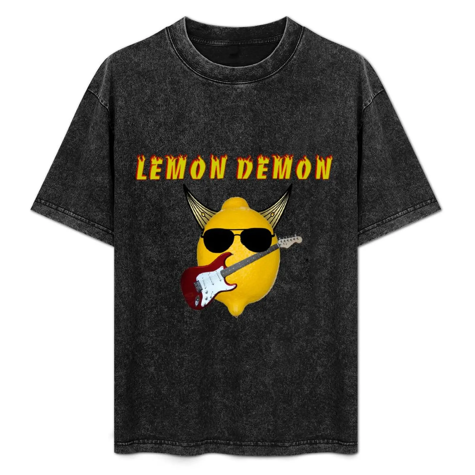 

Yellow Lemon Demon - Cool and Quirky Illustration of Lemon with Glasses and Guitar - Perfect for Music and Fruit Lovers T-Shirt