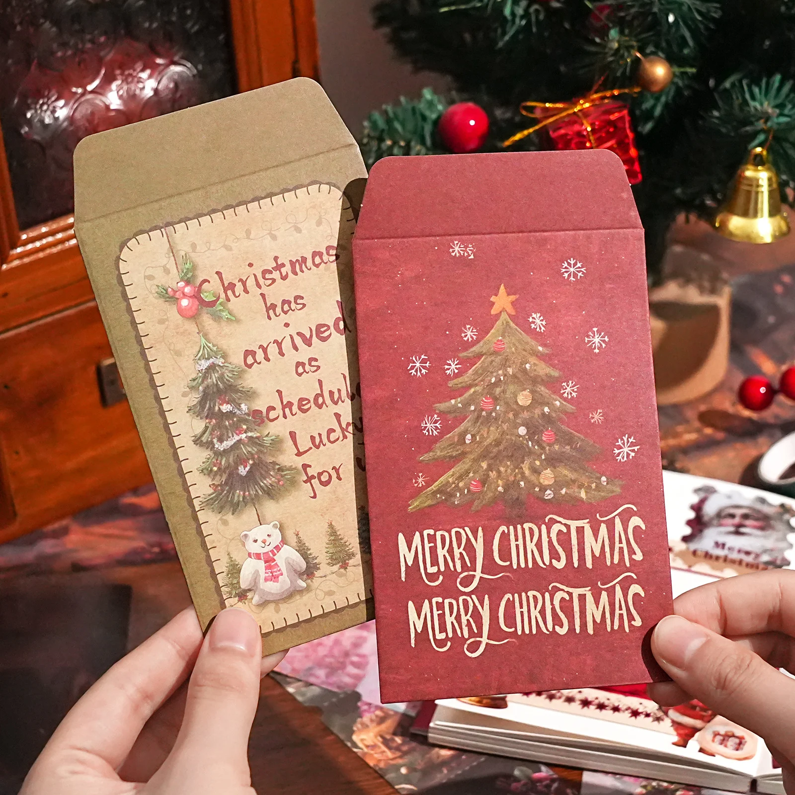 Christmas Letter Gift Box, High-Value DIY Planner, Diary Stickers, Journal Gift Box Set, Lots of Christmas Retro Decoration Materials