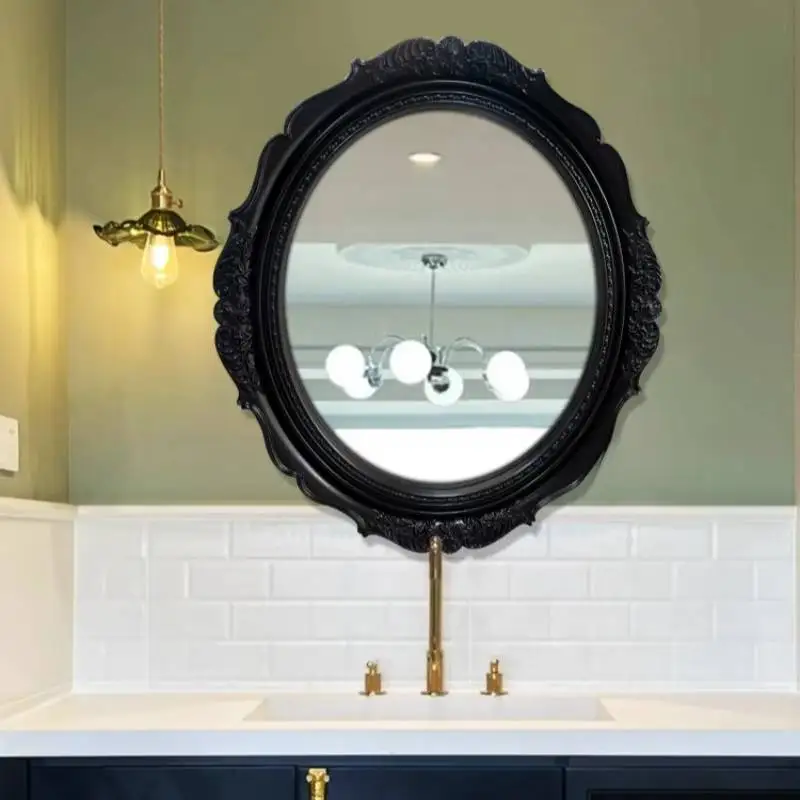 

Classic Universal Retro Mirror Round Dress Murale Bedroom Luxury Wall Art Decoration Accessories Espejos Para Pared Mirror