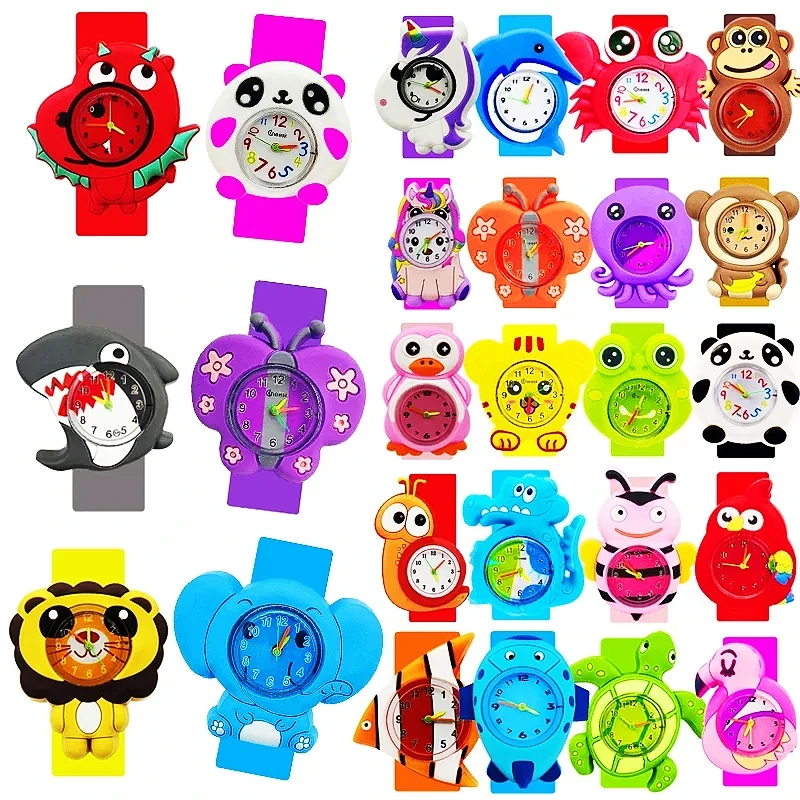 2024 New Cartoon Children Watches Cute Various Animals Toys Baby Bracelet Girls Boys Kids Digital Electronics Watches Clock Gift