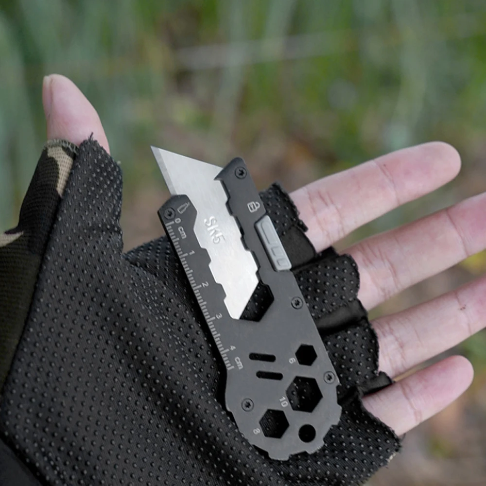 NEW multifunctional EDC Outdoor Survival Utility Knife  Handle SK5 Blade Cutter Portable Multi Functional Tools 4 Blades Free