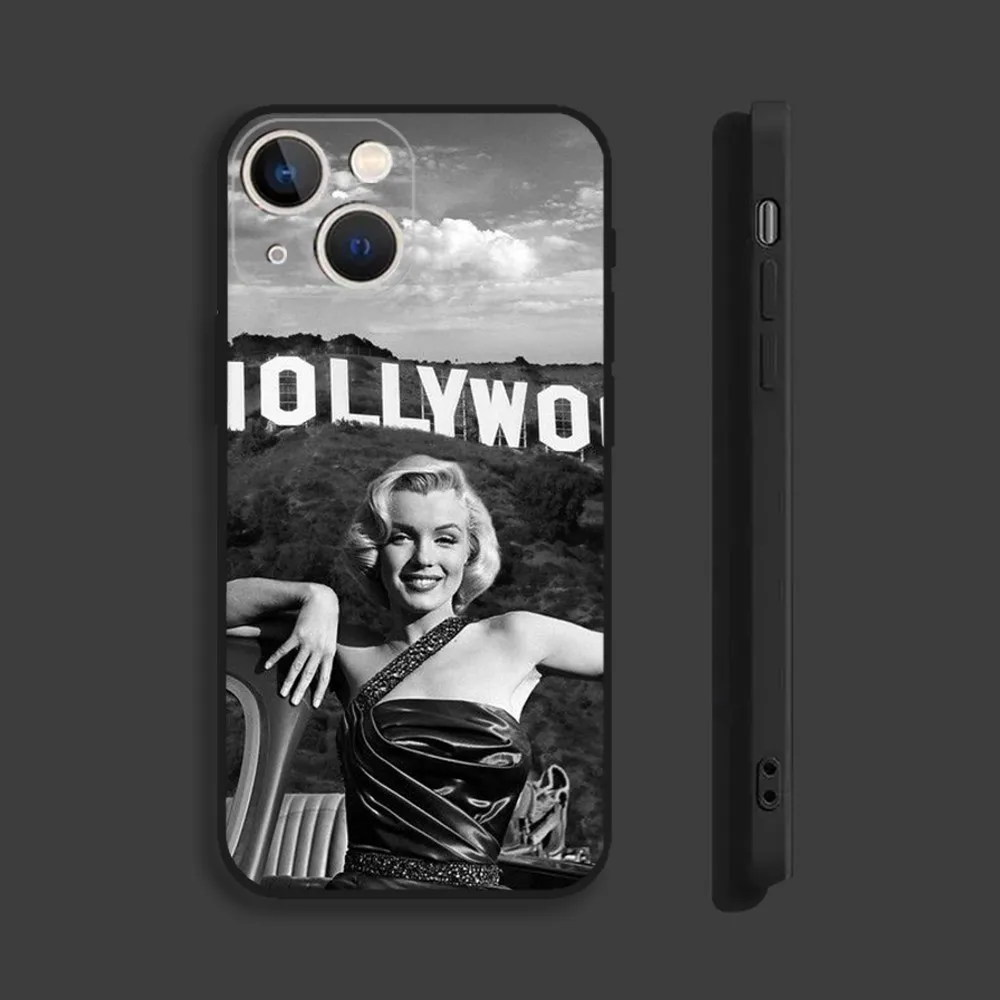 Marilyn Monroe Phone Case For iPhone 15,14,13,12,11 Plus,Pro,Max,XR,XS,X,7,8 Plus,SE,Mini Silicone Soft