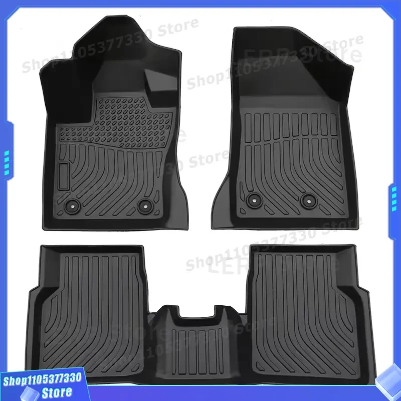 Universal 7D TPE Car Floor Mats Double Layer Non Slip Leather Auto Carpet All Weather Odorless Luxury Vehicle Interior