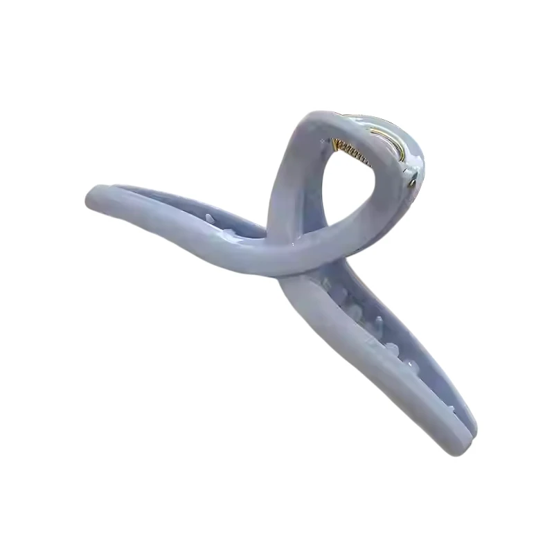 2025 مقاطع الشعر الأزرق العصرية للنساء الفتيات بسيطة كبيرة القرش كليب الحلو تنوعا مشبك شعر بلون إكسسوارات الشعر هدايا