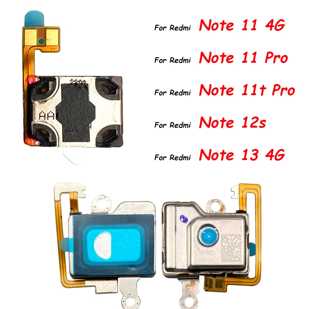 Front Top Earpiece Earphone Ear Speaker Sound Receiver For Xiaomi Redmi Note 11 11S 11T 12 13 Pro Plus 4G 5G