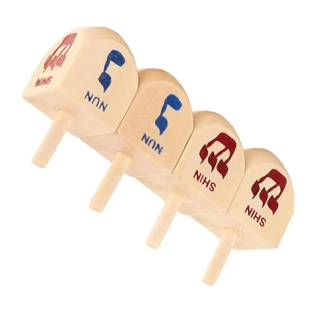

10Pcs 10 Pcs Wooden Spinning Dreidel Children Gits Wooden Material Spinning Top Mini Size Portable Design Wooden Crafts