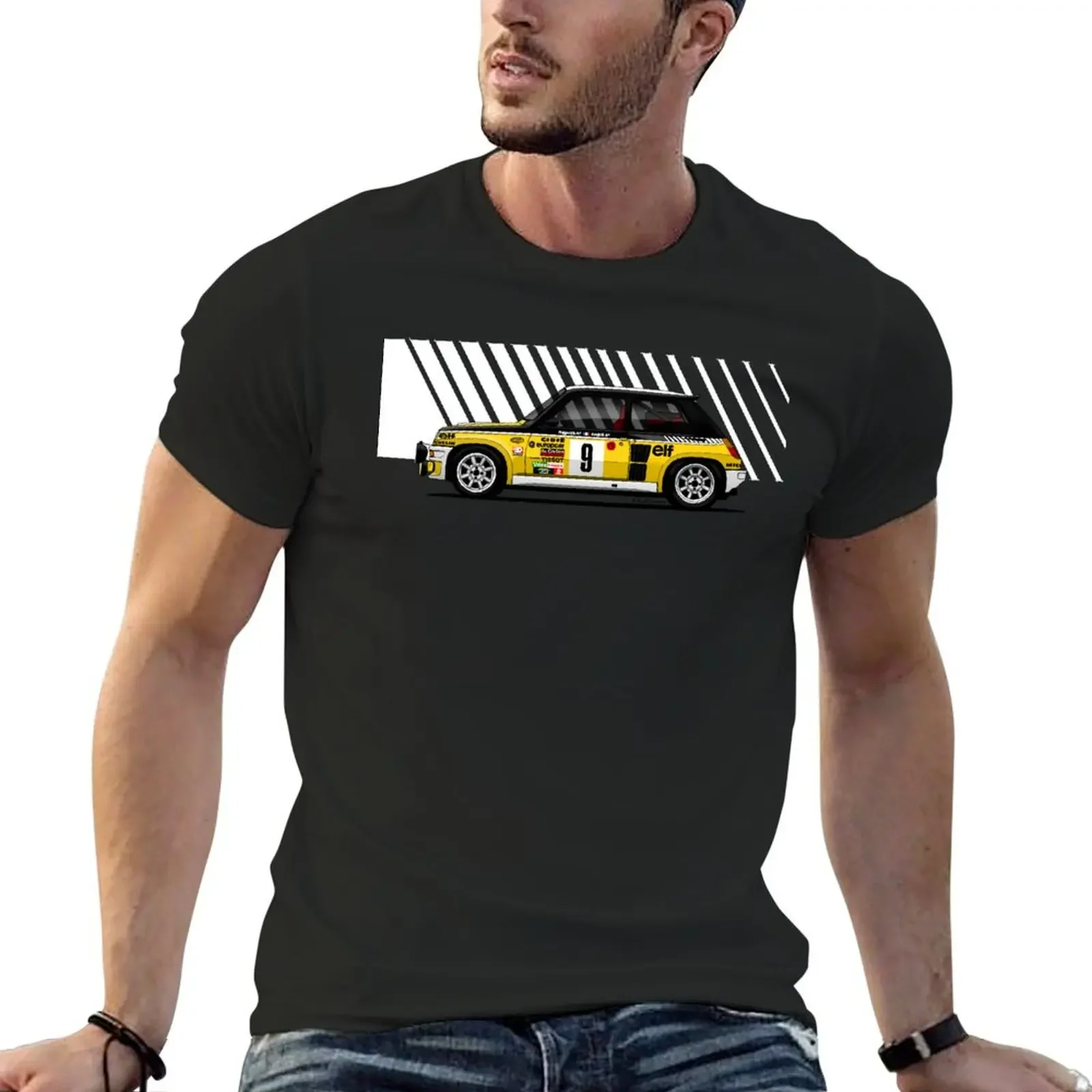 Mi dibujo del ganador del coche clásico de la camiseta del Rally de Monte Carlo, camisetas en blanco, camiseta gráfica, camisetas blancas lisas para hombres