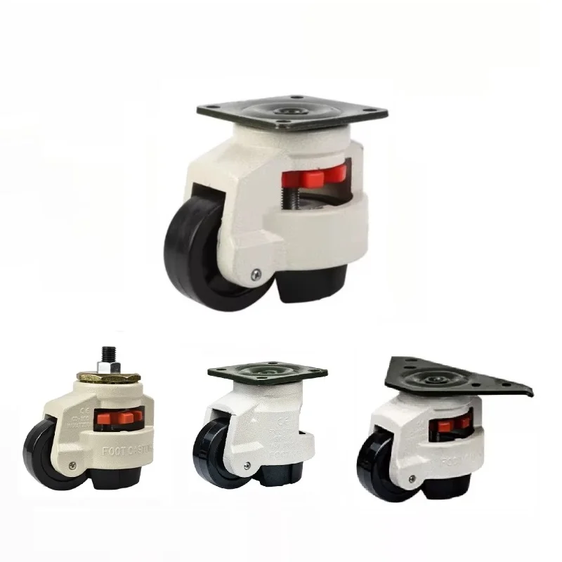 GD-40F/60F/80F LOAD 500KG,Level Adjustable Foma Wheel Adjustment Casters,Flat Support Heavy Duty Lndustrial Casters1/2/4PCS