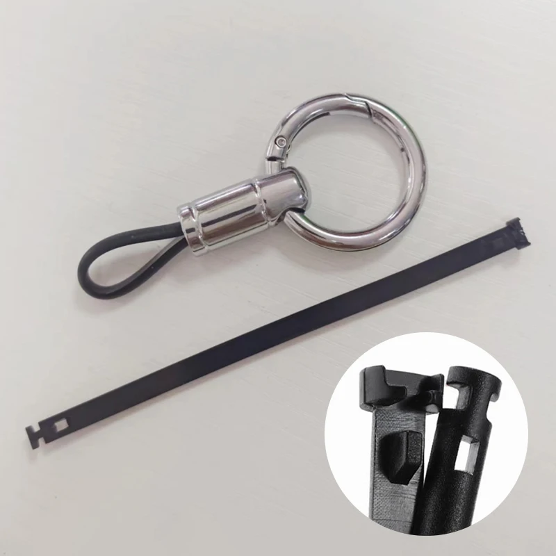 ~Anti-Lost Car Key Ring High Quality Split Rings Keyring Leather Rope Pendant Car Key Pendant Keychain Holder