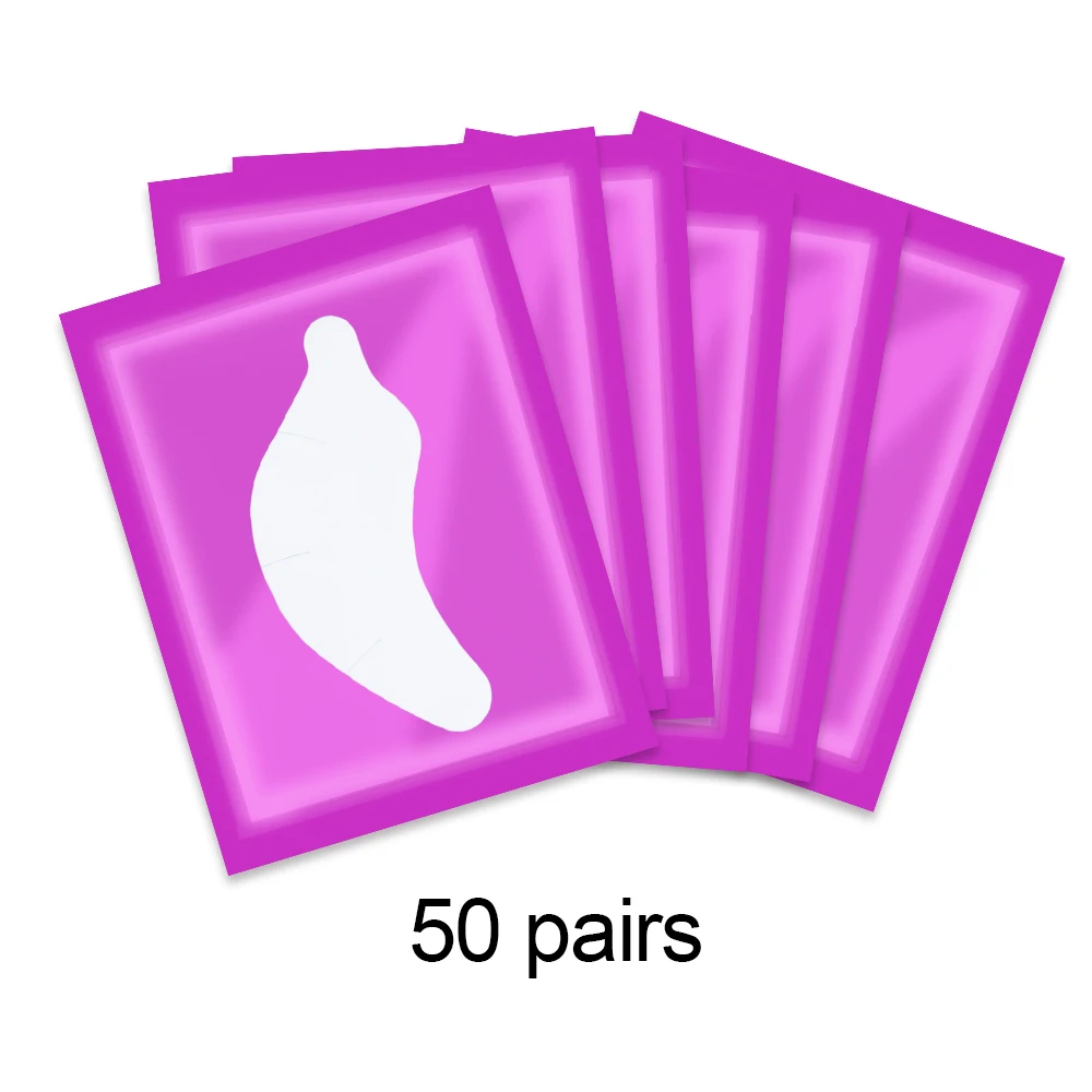50 Paar Wimpernverlängerungs-Patches, Hydrogel-Patches, Gel-Pad, Make-up, Wimpernlift-Werkzeuge, unter den Augenklappen, Pads für Wimpernverlängerung