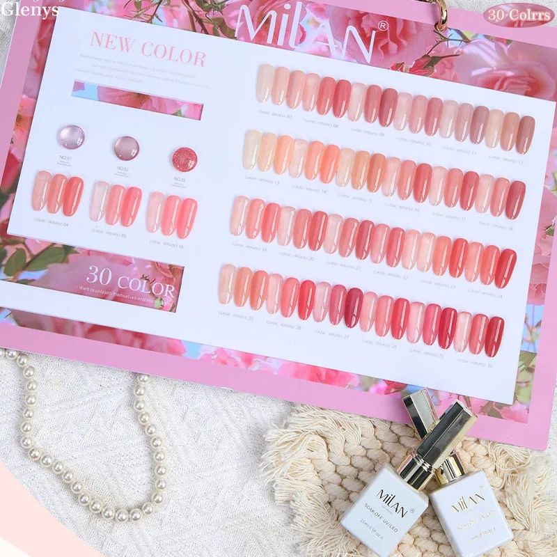 Glenys 30 color nail polish ge - Color Checker Card บทวิจารณ์และราคา