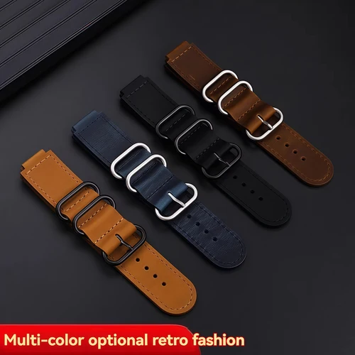 Imagen 2 del producto Correa de reloj Retro de piel de vaca para Casio G-Shock A158W/A168/f91w/AE-1200/A159/A169 AE1300 Series 18MM correa Vintage para hombre con herramientas