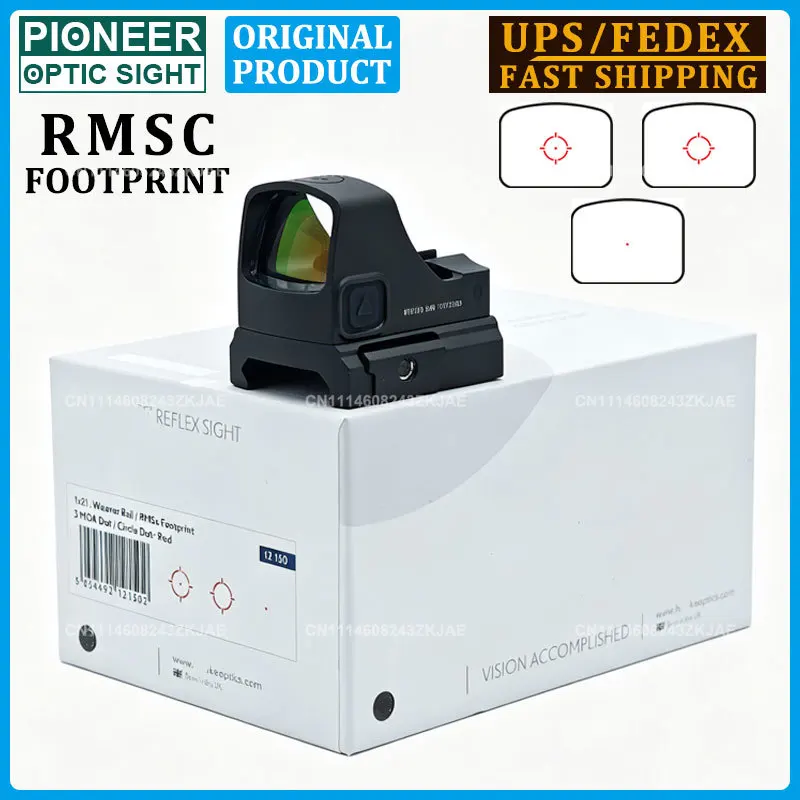 ORIGINAL HAWKEENDURANCE Pistol Red Dot Sight 1x21 Multi-reticle RMSc Footprint Handgun Reflex Sight Riflescope W/20MM Rail Mount