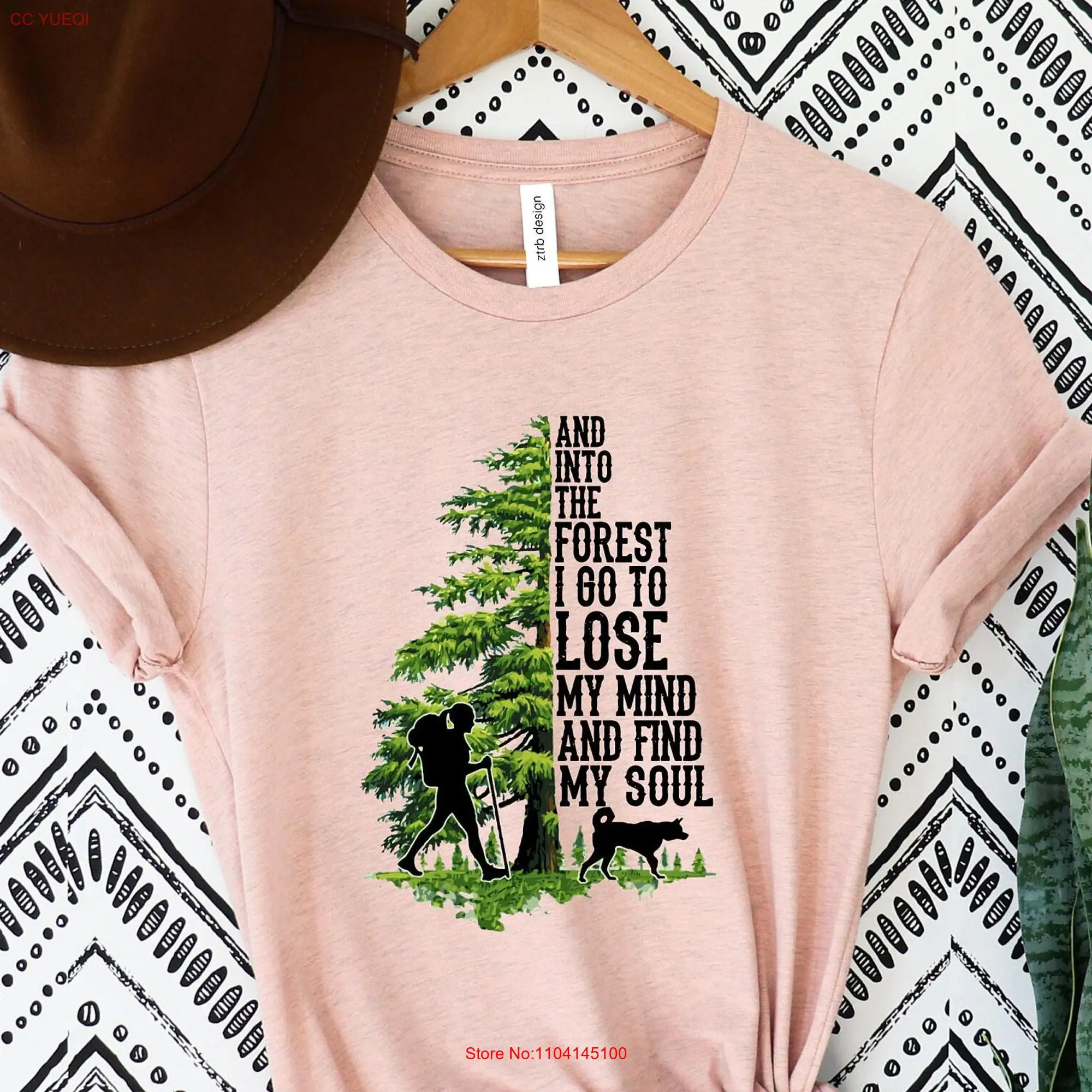 Pine Tree T Shirt And Into The Forest I Go To Lose My Mind Find Soul Camping WanderlusT Hiking long or short sleeves