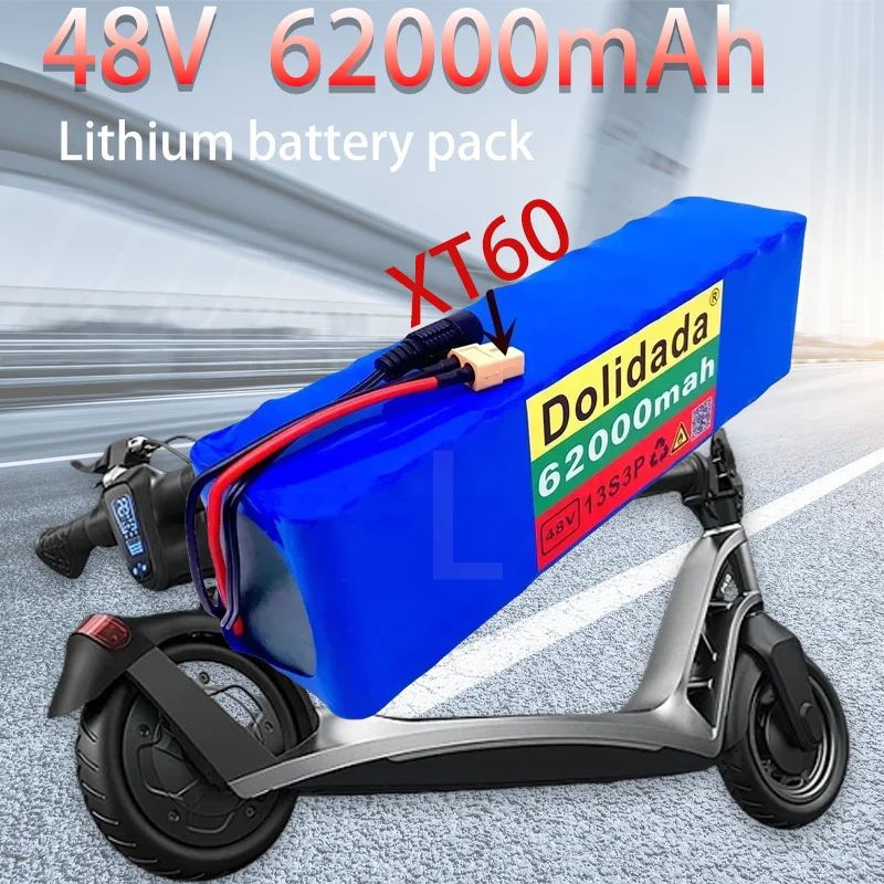 

100% original 48V lithium-ion battery 48V 62Ah 1000W 13S3P lithium-ion battery pack，for 54.6V CitycocoBMS electric scooters