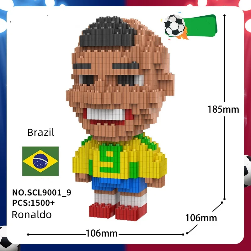 European American Cup Football Championship Footballer Player stars Set Buliding Blocks Action Figure Toys For Kid Adults Gifts