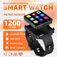 Fashionable adult smartwatch S998,4G full network Android 11 2.64-inch screen dual cameras 1200mAH battery SiM card GPS