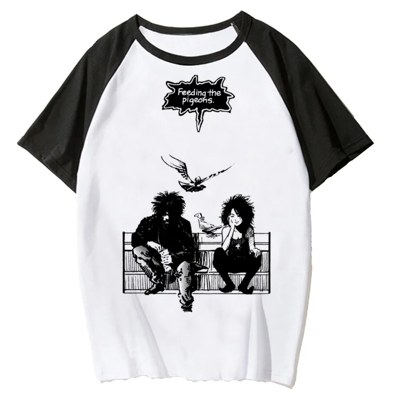 

sandman t-shirt male grunge streetwear 2022 top tees tshirt white t shirt couple clothes