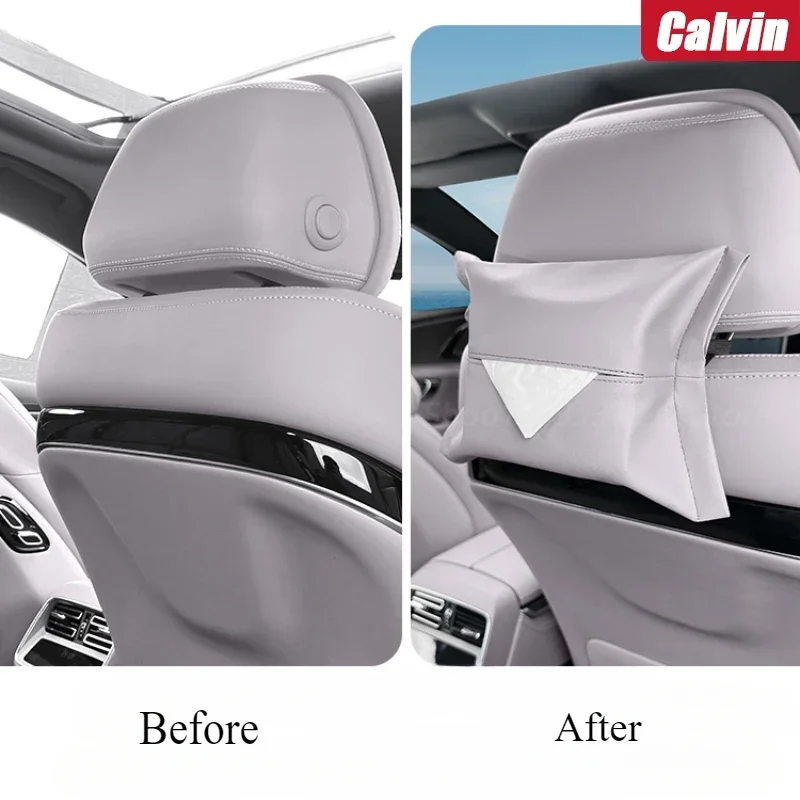 For BYD Han DM-i/EV Car Steering Wheel Tissue Bag Interior Modification Decorative Sport Luxury Seat Paper Cover Car Accessories