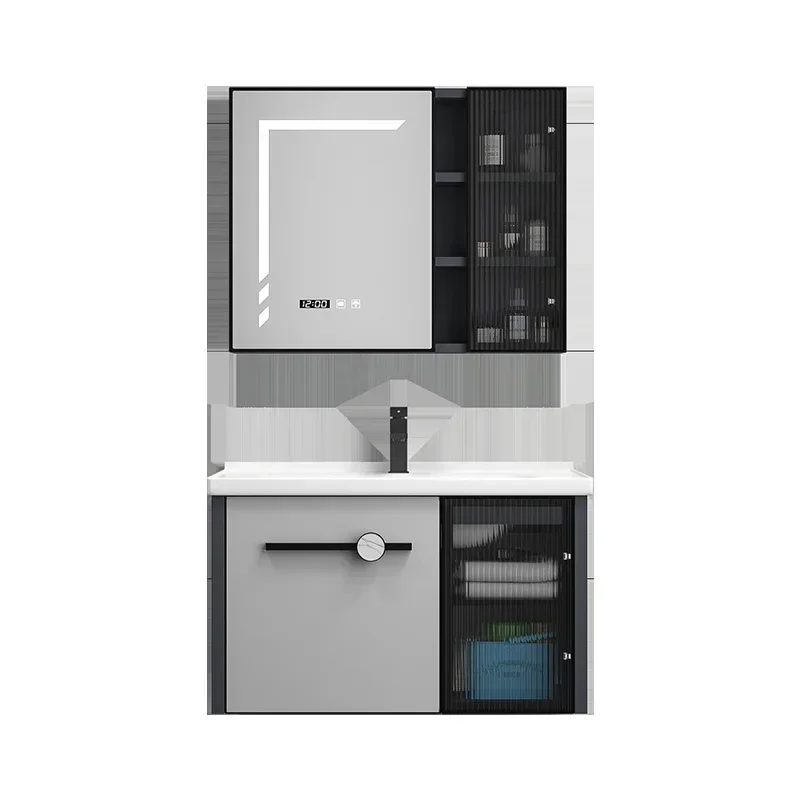 벌집 공간 알루미늄 욕실 캐비닛과 세라믹 통합 세면대 세면대 알루미늄 합금 욕실 세면대 ca가 결합됨