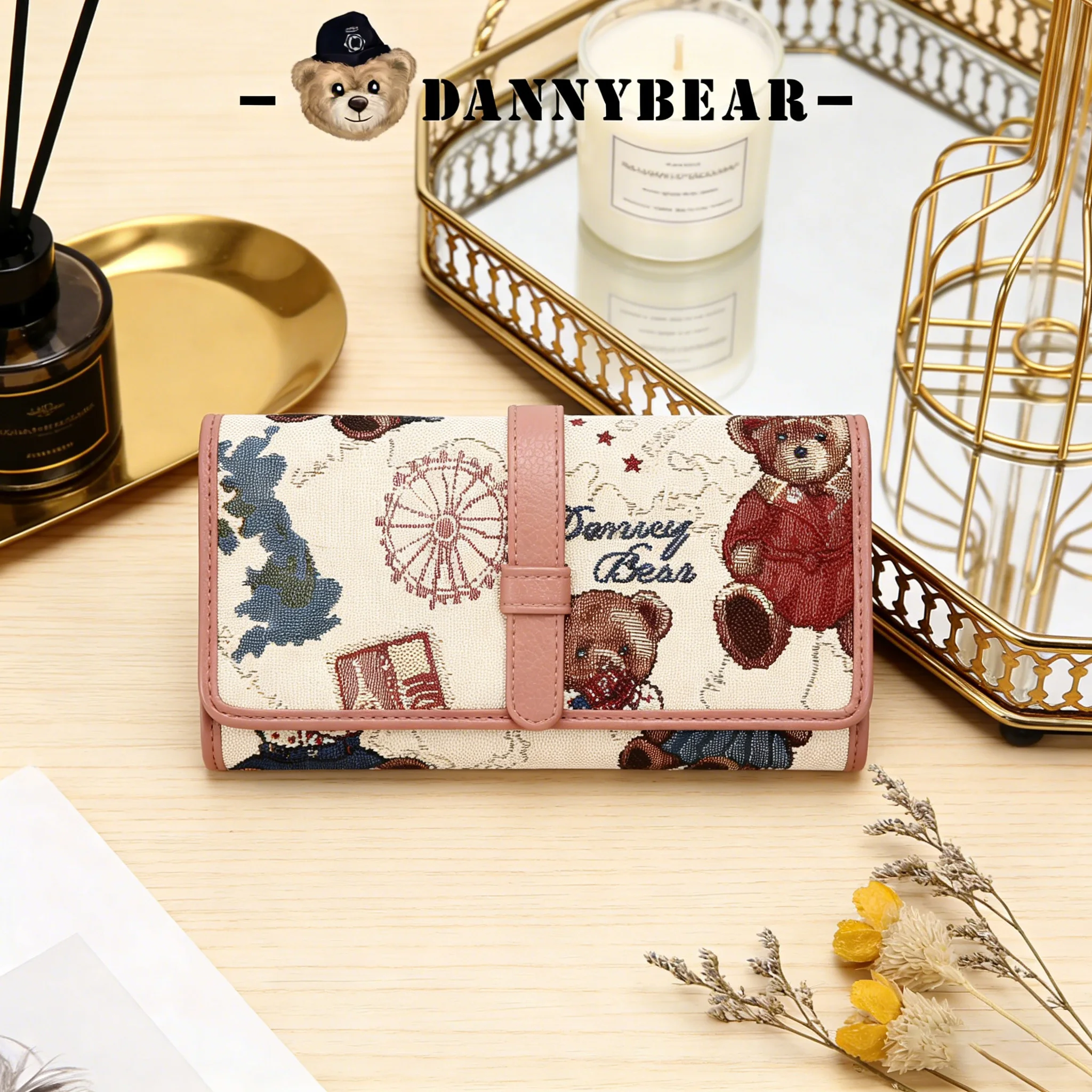 portafoglio-lungo-da-donna-danny-bear-graziosa-pochette-trifold-con-stampa-orsetto-porta-carte-di-grande-capacita-portamonete-alla-moda-in-tela-e-pelle