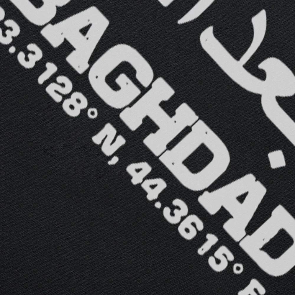 بغداد العراق العراق العلم خريطة رجل تي شيرت العربية القطن تي شيرت بلايز الجولة الرقبة قصيرة الأكمام موضة التي شيرت عادية الأساسية تي شيرت