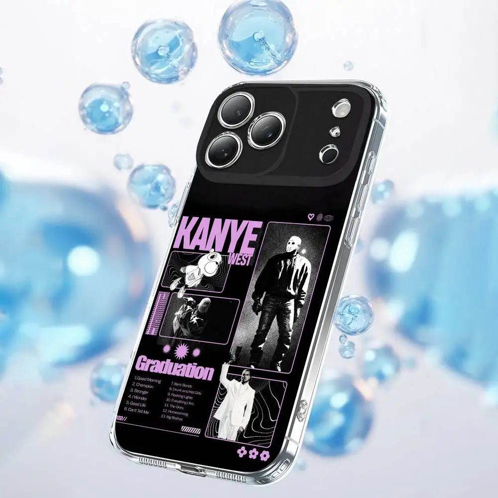 حافظة هاتف K-Kanye West Bully لهاتف iPhone 17,16,15,14,13,12,11 Plus, Pro,Max, Plus,E,Air,غطاء شفاف صغير