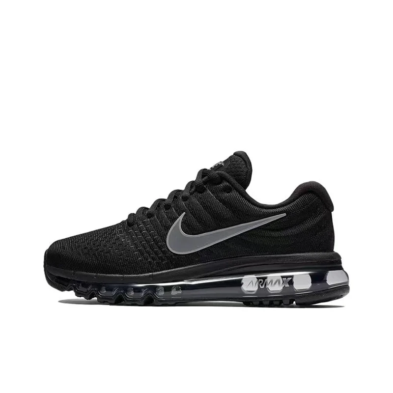 Tênis Nike Air Max 2017 com absorção de choque e desgaste confortáveis, tênis de corrida de cano baixo, masculino