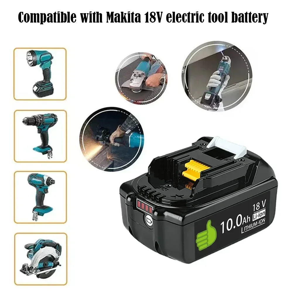 Makita18V 10000mAh 18650Original Lithium ion Rechargeable Battery  drill Replacement Battery BL1860 BL1830 BL1850 BL1860B18V1865