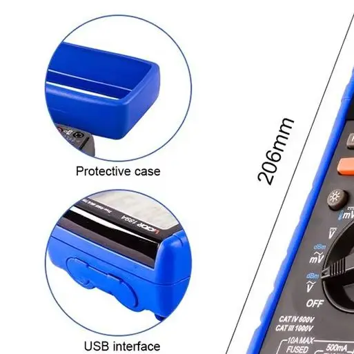 VICTOR 189A True RMS 0.025% Accuracy Digital Multimeter 55000 Counts 20000 Data Store SCPI Support USB Data Logger Multimeter