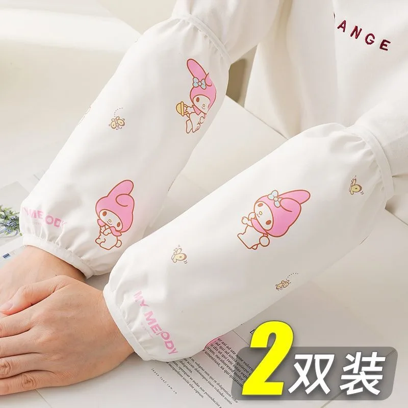 New Sanrio Kuromi Cinnamoroll My melody cute kawaii women's kitchen home cooking and dirty-resistant work waterproof sleeves